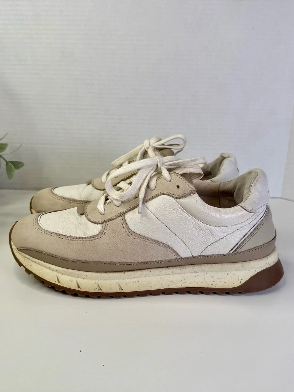 Madewell Kickoff Trainer Sneakers in Cream Multi Womens Shoe Size 8M Men’s 6.5M